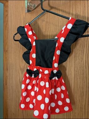 NWT SHEIN Red & White Polka Dot Black Infant Girls Dress